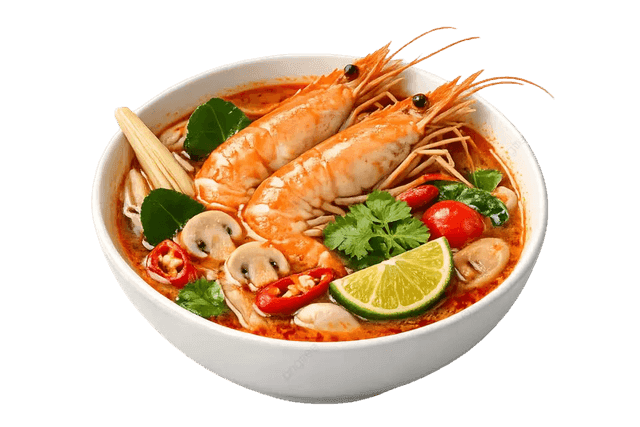 Tom yum soup bowl